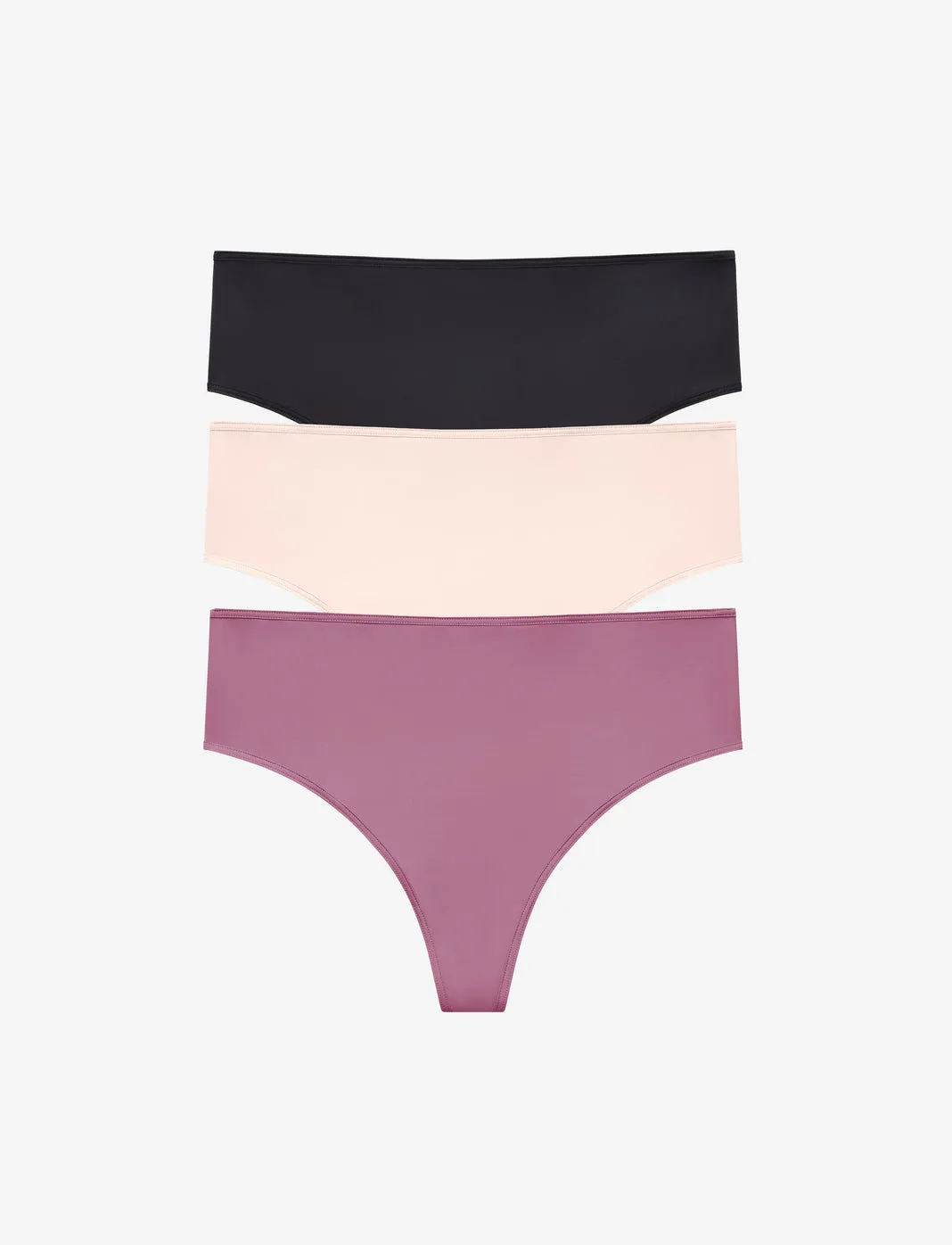 24/7® Classic High Waist Thong 3 Pack Box