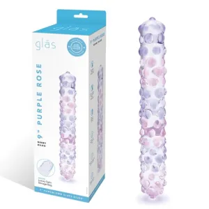 9 Purple Rose Nubby Dildo