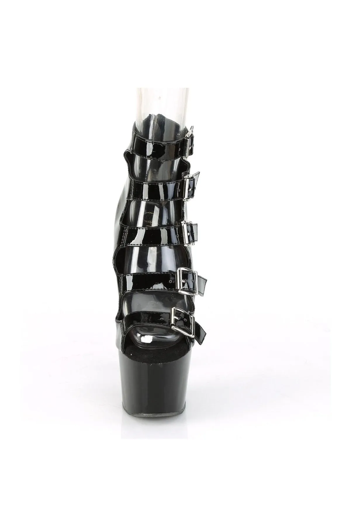 ADORE-700-33 Exotic Ankle Boot | Black Patent