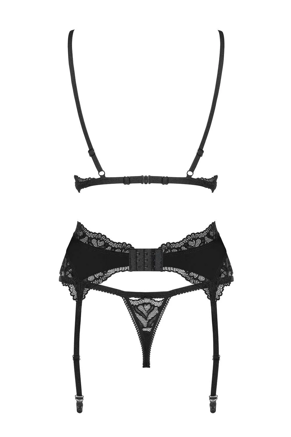 Arisha Bra. Thong & Garter Belt. L-XL (UK 12-14)