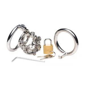 Bolted Chastity Cage with Spikes