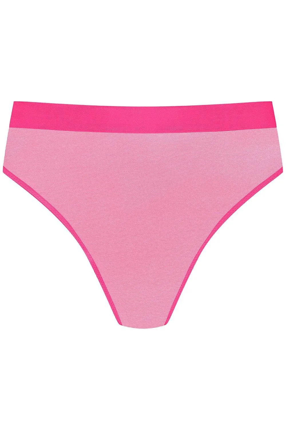 Corps à Corps High Waist Thong Neon Pink