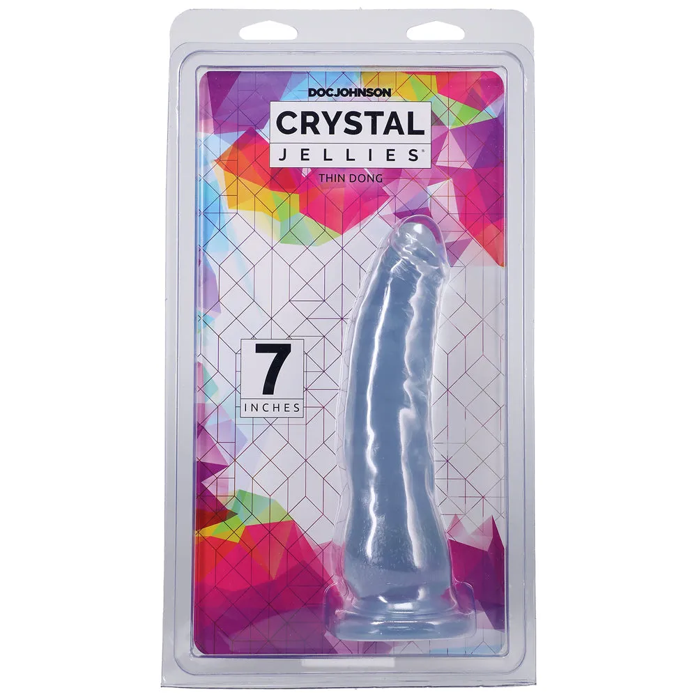 CRYSTAL JELLIES THIN DONG 7 IN CLEAR
