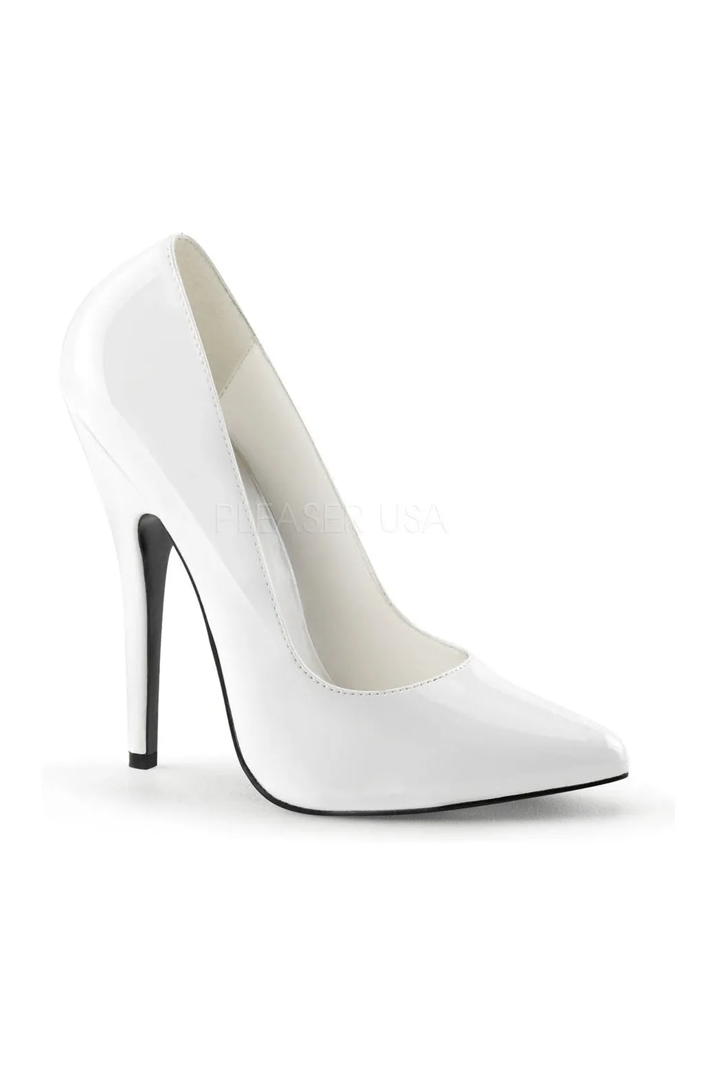 DOMINA-420 Pump  | White Patent