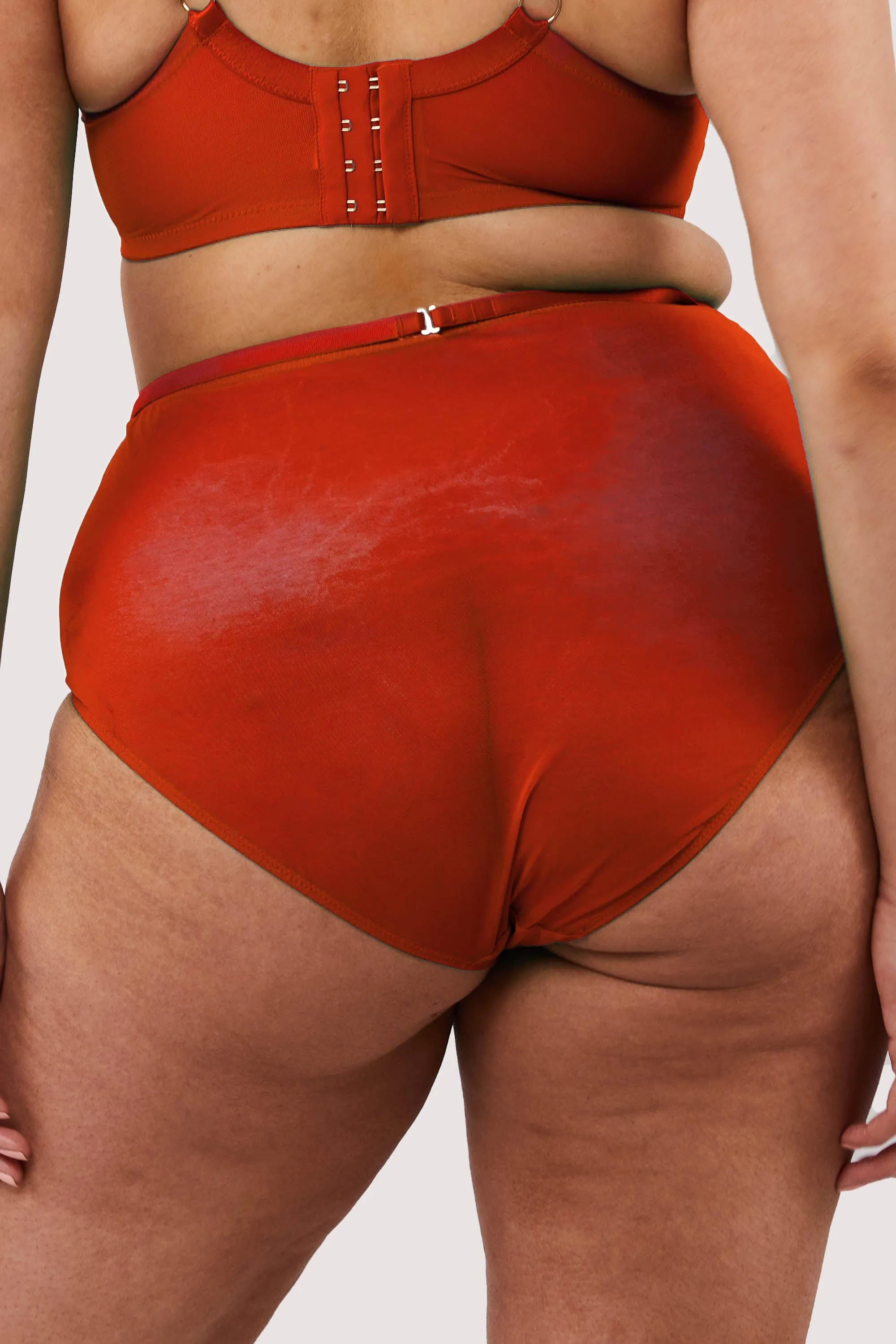 Eddie Red Crossover Wrap High Waist Brief