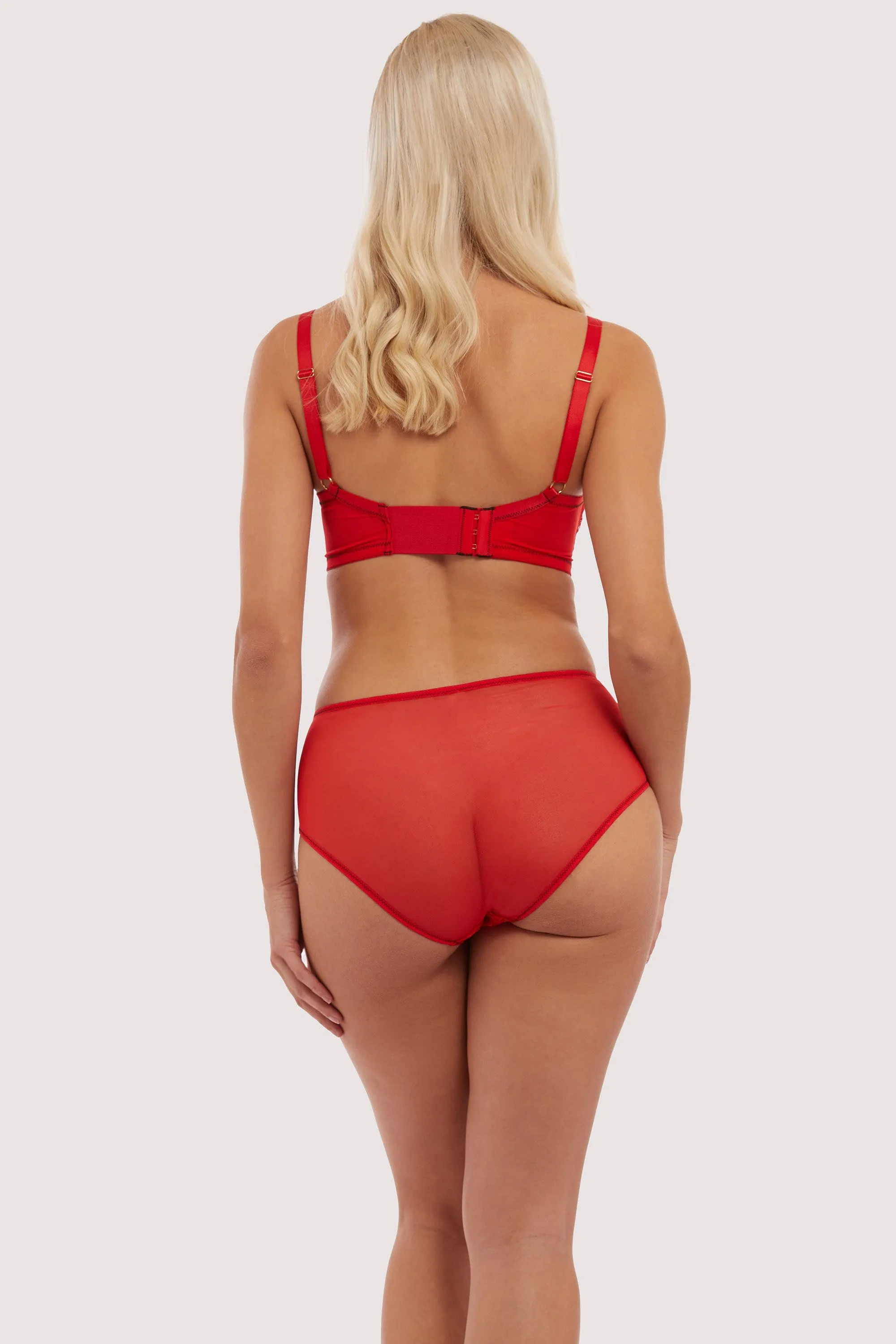 Elsie Lace High Waisted Brief Red