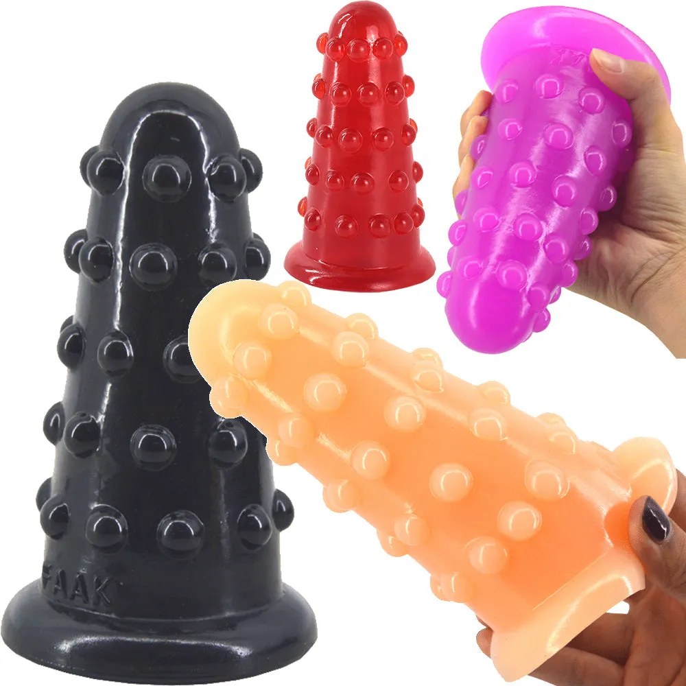 FAAK-74 Huge Thick Dotted Anal Dildo Plug Purple