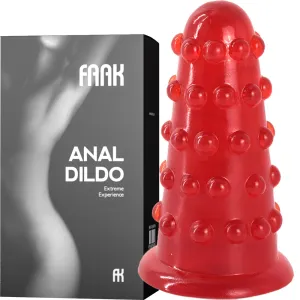 FAAK-74 Huge Thick Dotted Anal Dildo Plug Red