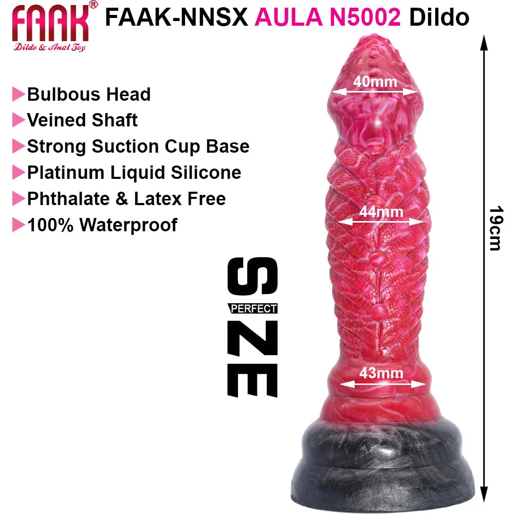 FAAK AULA N5002 Liquid Silicone Dildo Large Veined Anal Plug Alien Sex Toy