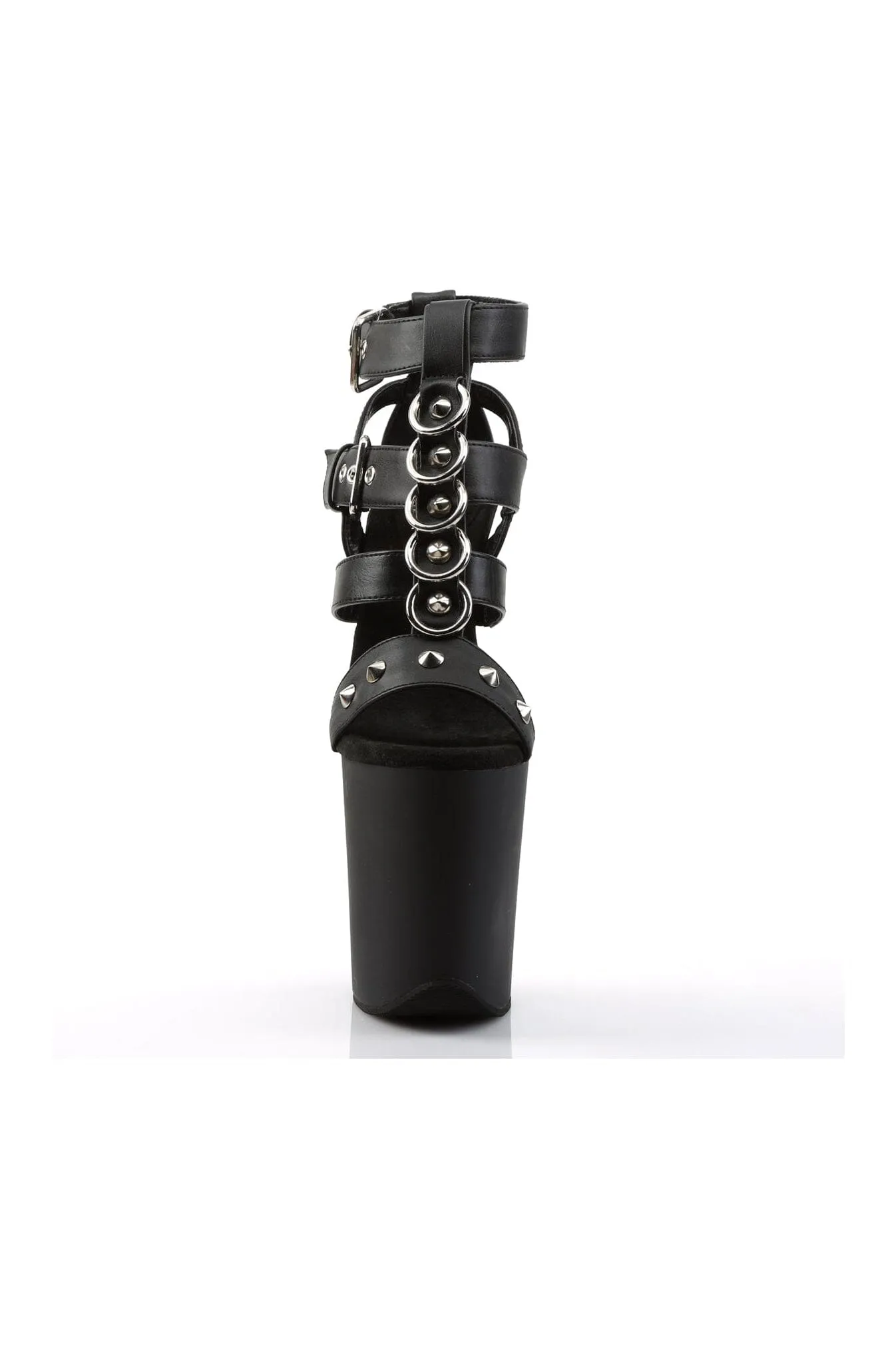 FLAMINGO-858 Black Faux Leather Sandal