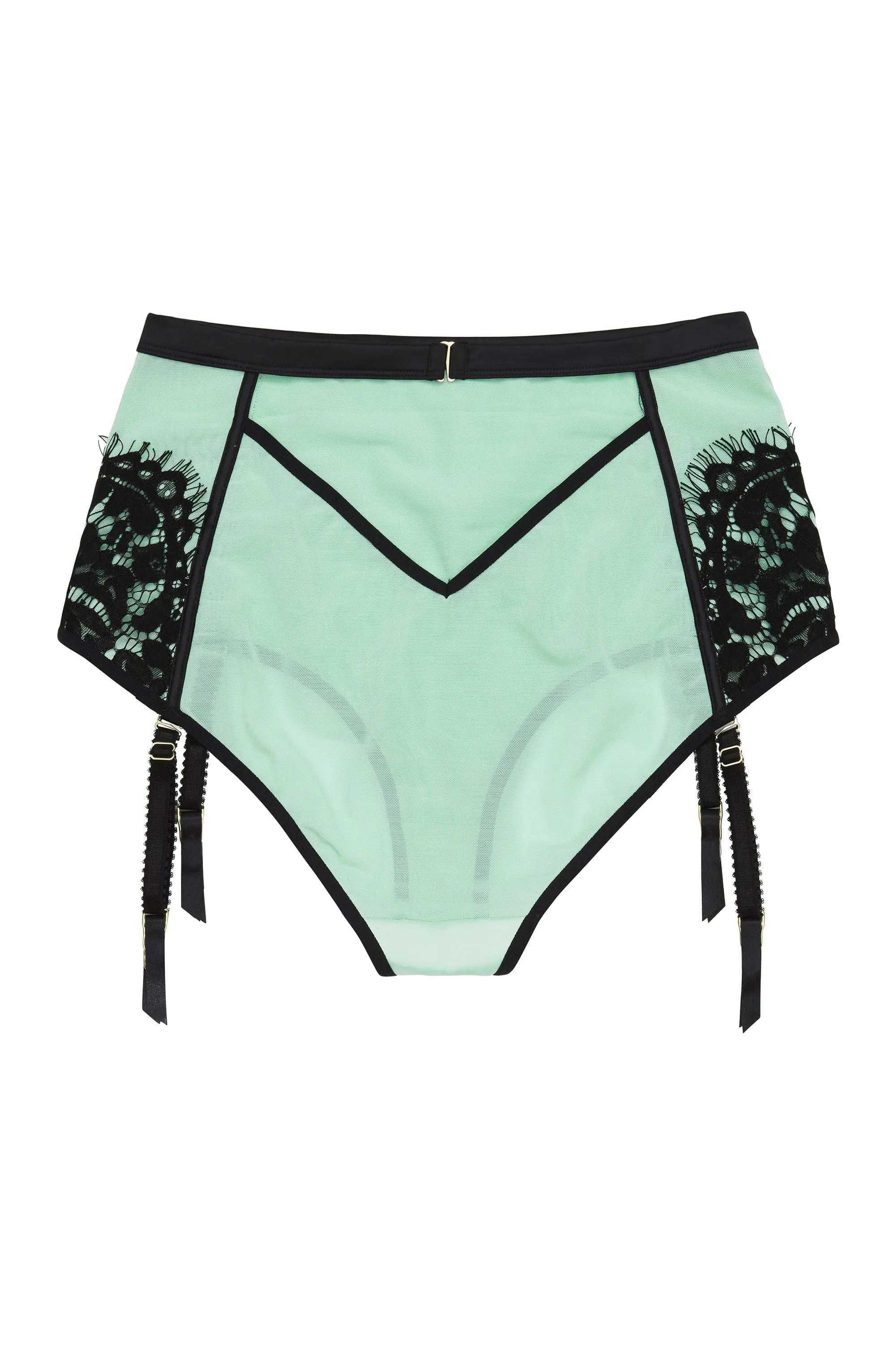 Hedy Mint High Waist Suspender Brief
