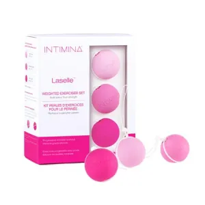 Intimina Laselle Routine Exercise Balls SET of 3 Pelvic Floor Weights