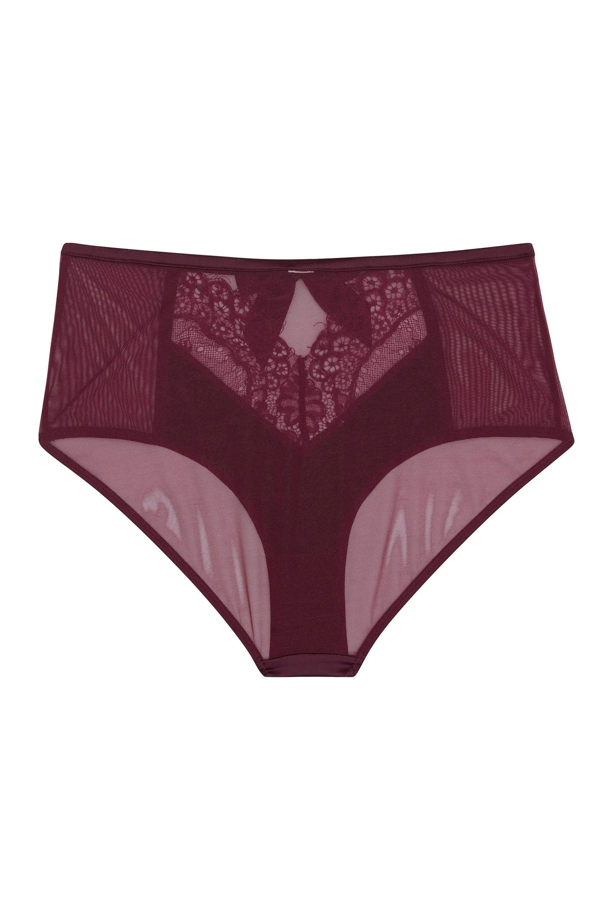 Josephine Aubergine Corded Lace High Waist Knicker