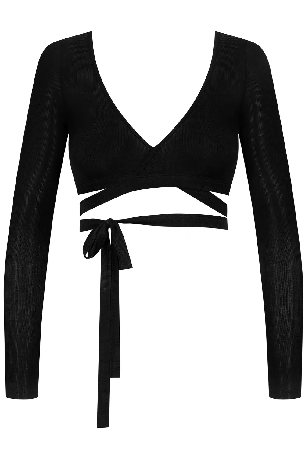 La Femme Amazone Long Sleeve Top Black