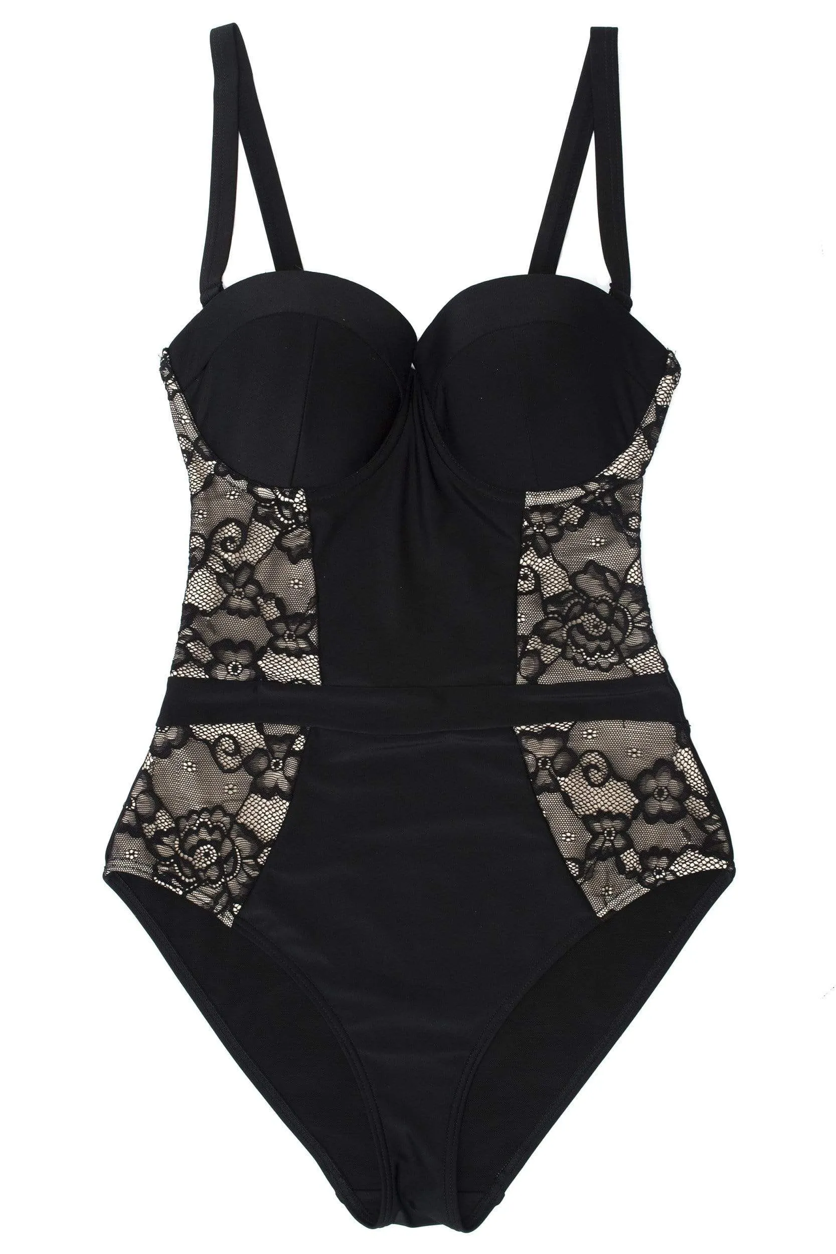Mila Lace Panel Control Swimsuit