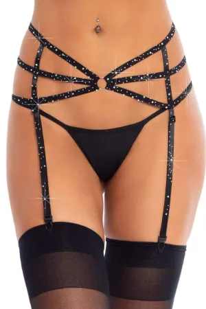 Rhinestone Cage Garterbelt