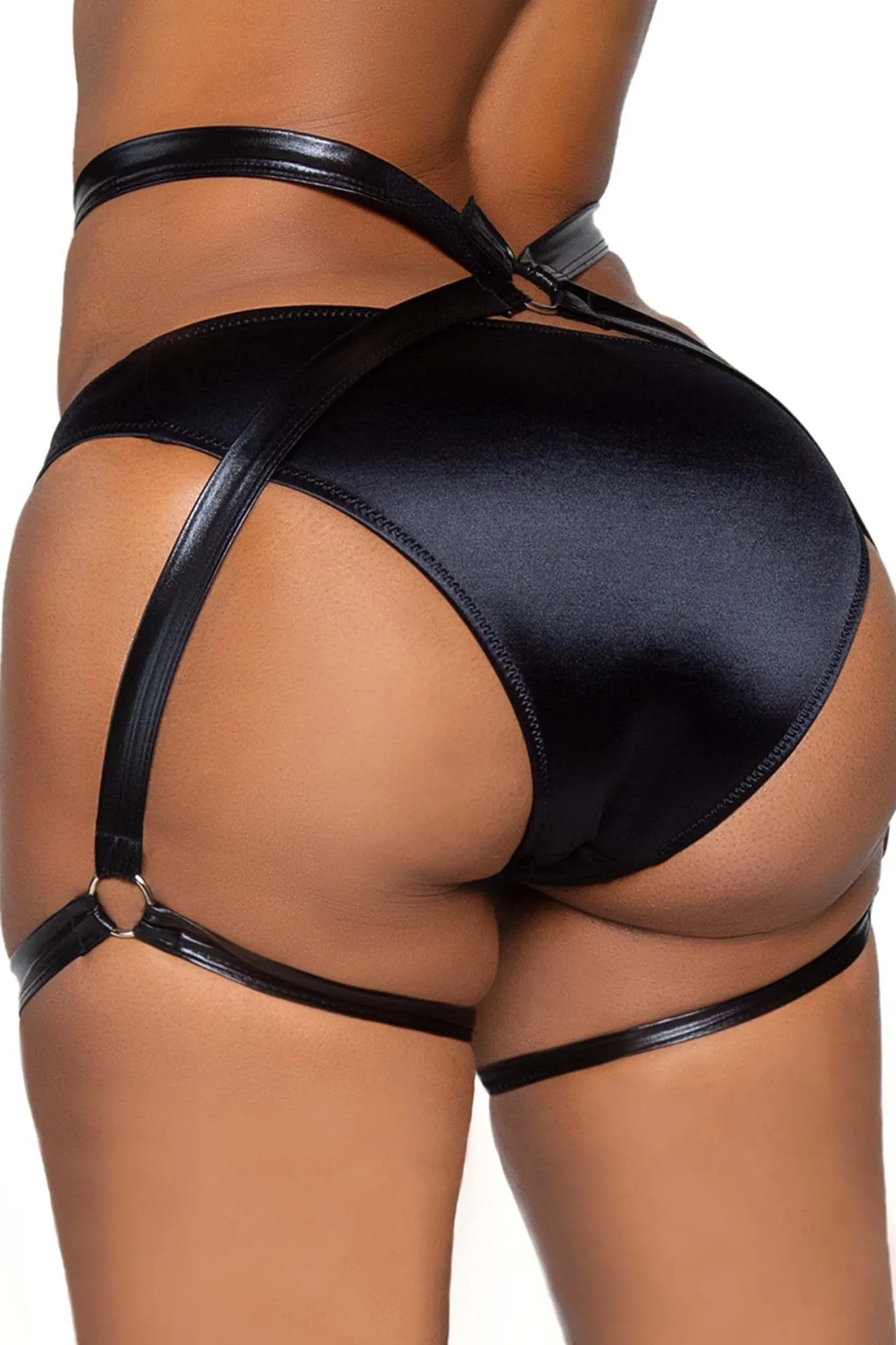 Wet-Look Garterbelt Harness
