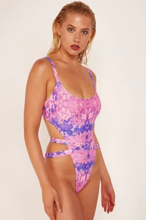 Wolf & Whistle Neon Tie Dye Swimsuit